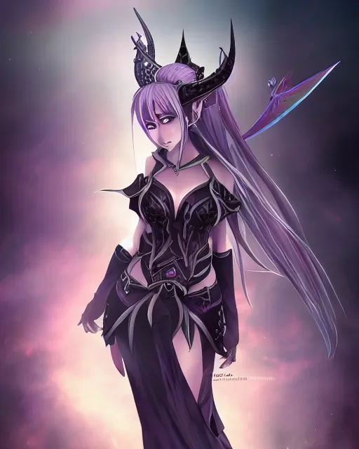 Image similar to elven dark elf girl, in the style of sumihei, tokyo ravens style, dynamic lighting, fantasy concept art, trending on art station, stunning visuals, ultra detailed