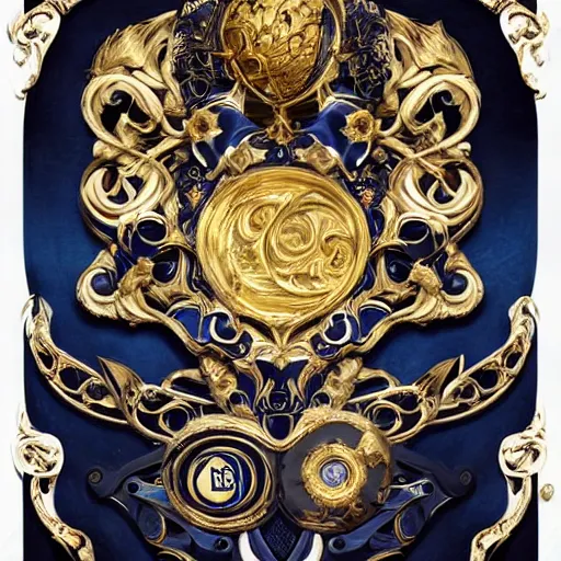 Image similar to black blue yellow porsche 9 1 1, complicated gold and blue flowers the baroque style decoration, dark fantasy, intricate, elegant, highly detailed, digital painting, artstation, concept art, matte, 3 d 8 k octane rendered, sharp focus, illustration, octane rendered, art by artgerm