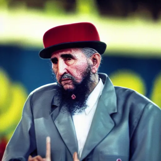 Image similar to award - winning hyper tailed promotional close - up photograph of fidel castro participating in the olympics, 8 k, 4 k, high quality, hyperdetailed