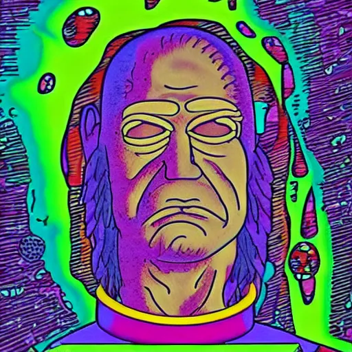 Image similar to homer simpson photorealistic dmt