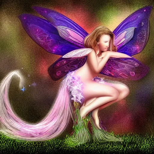 Image similar to Fairy digital art, high detail