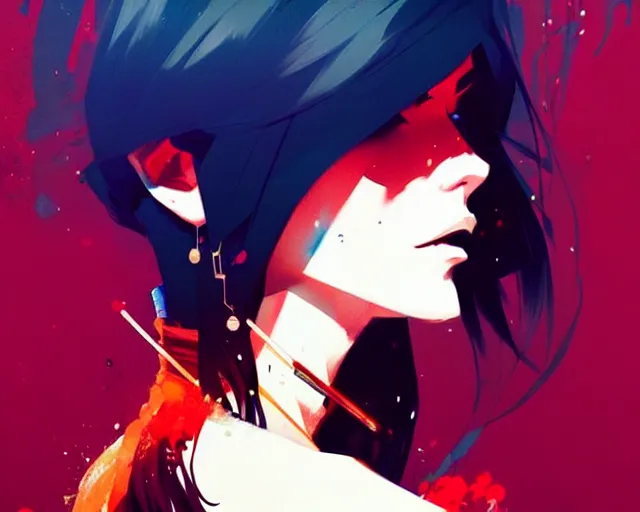 Image similar to a ultradetailed beautiful panting of a stylish gangster woman, by conrad roset, greg rutkowski and makoto shinkai, trending on artstation