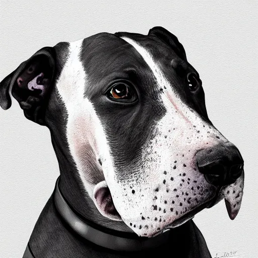 Prompt: Bull Terrier, Dog, Portrait, Male, very detailed, artstation, digital art, complex, award winning, masterpiece, realism