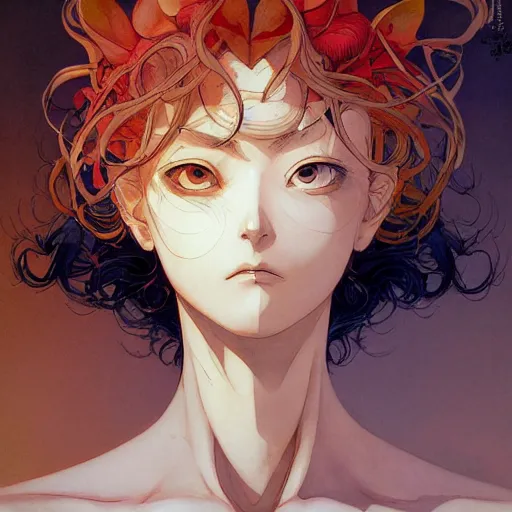 Image similar to prompt : evangeleon portrait soft light painted by james jean and katsuhiro otomo and erik jones, inspired by evangeleon anime, smooth face feature, intricate oil painting, high detail illustration, sharp high detail, manga and anime 1 9 9 9