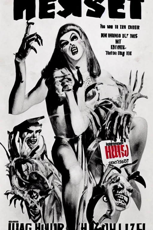 Image similar to drag queen monster horror 1 9 6 0 movie poster