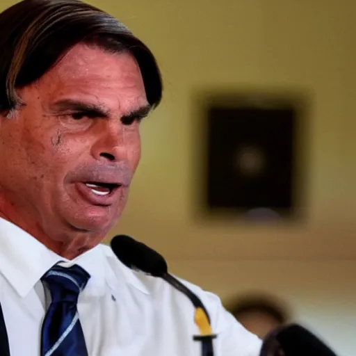 Prompt: bolsonaro, a still of an horror movie scene