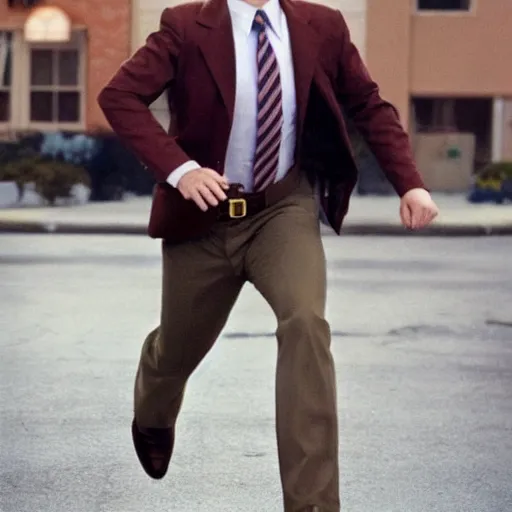 Image similar to Live Action Still of Jerma985 in Anchorman: The Legend of Ron Burgundy, real life, hyperrealistic, ultra realistic, realistic, highly detailed, epic, HD quality, 8k resolution, body and headshot, film still