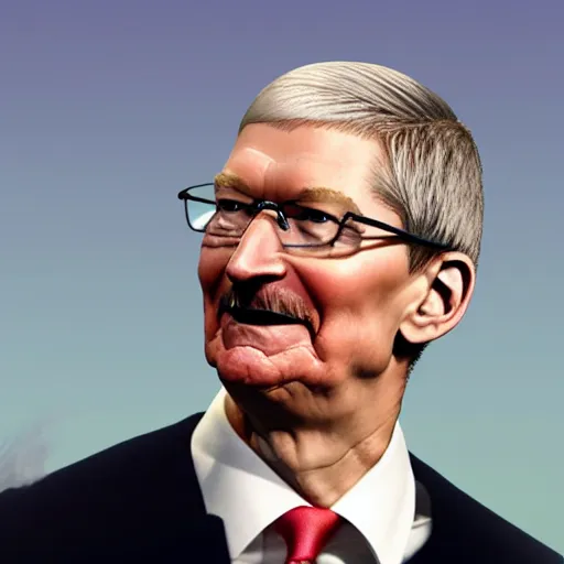 Prompt: tim cook as josef stalin