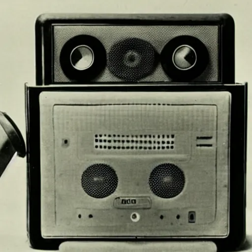 Image similar to a photo of an iPod portable radio, manufactured in the 1920s, 1925