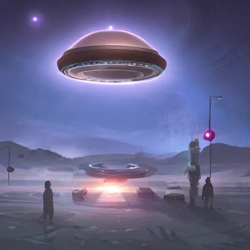 Image similar to found footage of a ufo at night, found footage, dynamic lighting, photorealistic fantasy concept art, trending on art station, stunning visuals, creative, cinematic, ultra detailed