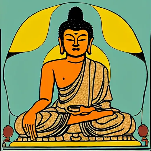 Image similar to Optical illusion of the Buddha