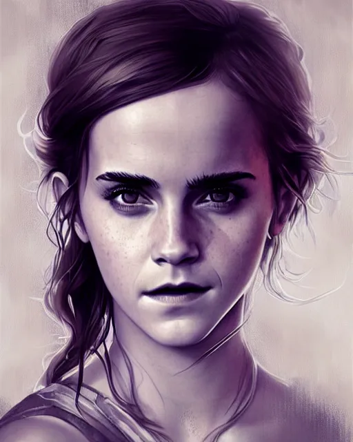 Image similar to emma watson as a fairy, hyper realistic face, beautiful eyes, fantasy art, in the style of greg rutkowski, intricate, hyper detailed, smooth