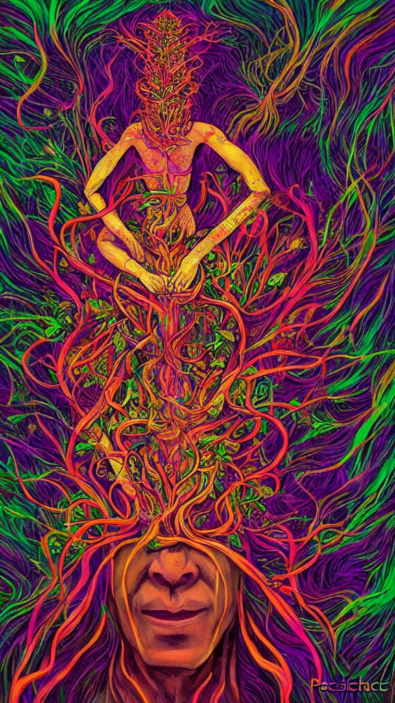 Image similar to the ayahuasca spirit, by pascal blanche