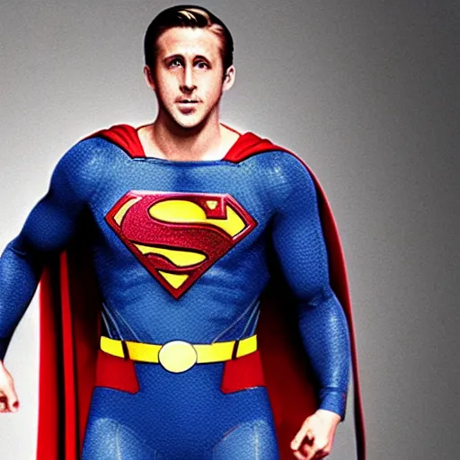 Image similar to ryan gosling as superman