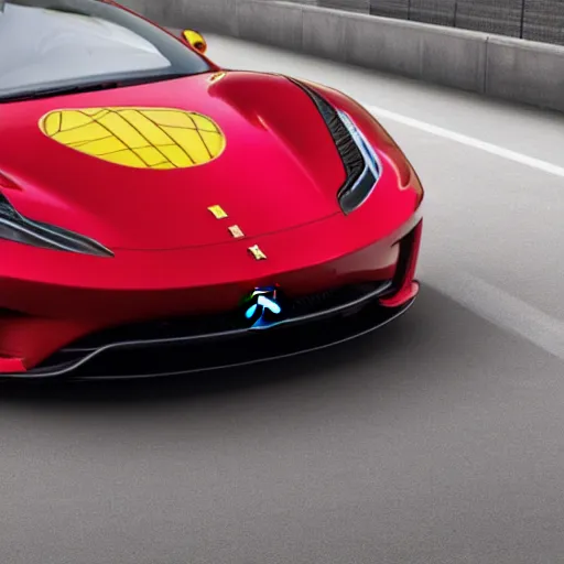 Prompt: a Ferrari designed by Tesla, High quality, 4k
