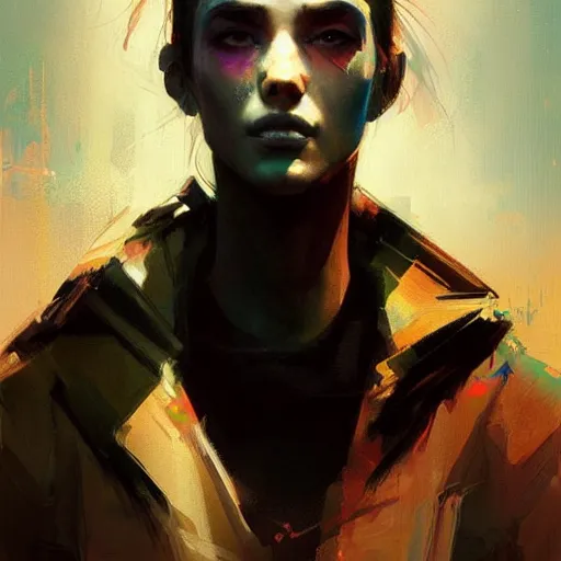 Image similar to portrait of a beautiful alyx vance half life, volume lighting, concept art, by greg rutkowski!!, colorful, xray melting colors!!