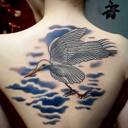 Crane Tattoo by xxFEExx on DeviantArt