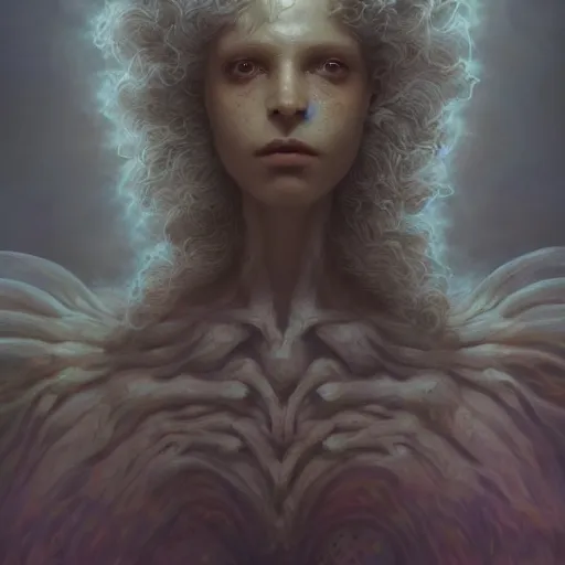 Prompt: by artgerm and agostino arrivabene, visually stunning, cinematic, ultra realistic, hyper realism, epic, octane render, unreal engine, vfx, maya, alien being, surreal, fungal enchanter, murloc tinyfin, dread infernal, wee whelp, battle ram