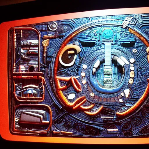 Prompt: highly detailed futuristic panel from alien spacecraft