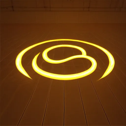 Image similar to glowing golden infinity symbol unreal engine