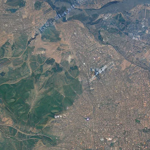 Image similar to satellite photo of santiago de chile and surrounding region