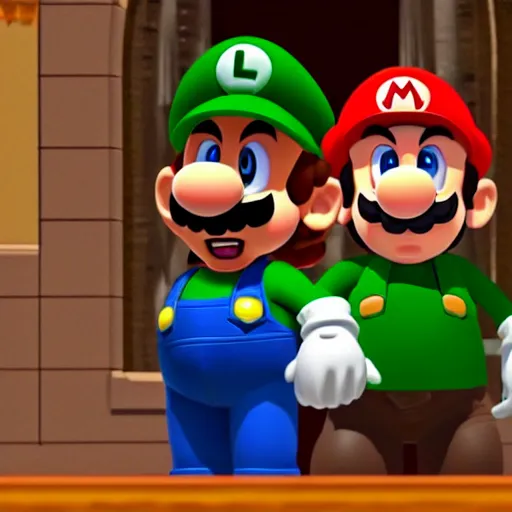 Image similar to twitter. com!!!!! screenshot of mario complaining about luigi