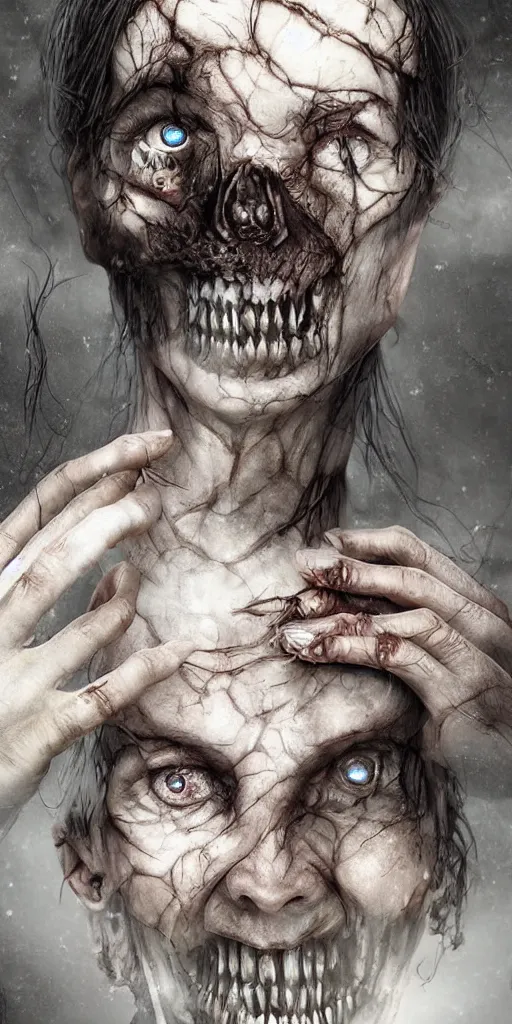 Image similar to a horrifying thing that makes your skin crawl, fantasy, Realistic, digital art, cinematic