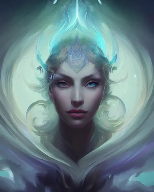 Image similar to portrait of a beautiful metaphysical emanation, by pete mohrbacher and artgerm and wlop, digital art, highly detailed, intricate, fantasy, mystical, sharp focus, Trending on Artstation HQ, deviantart, unreal engine 5, 4K UHD image