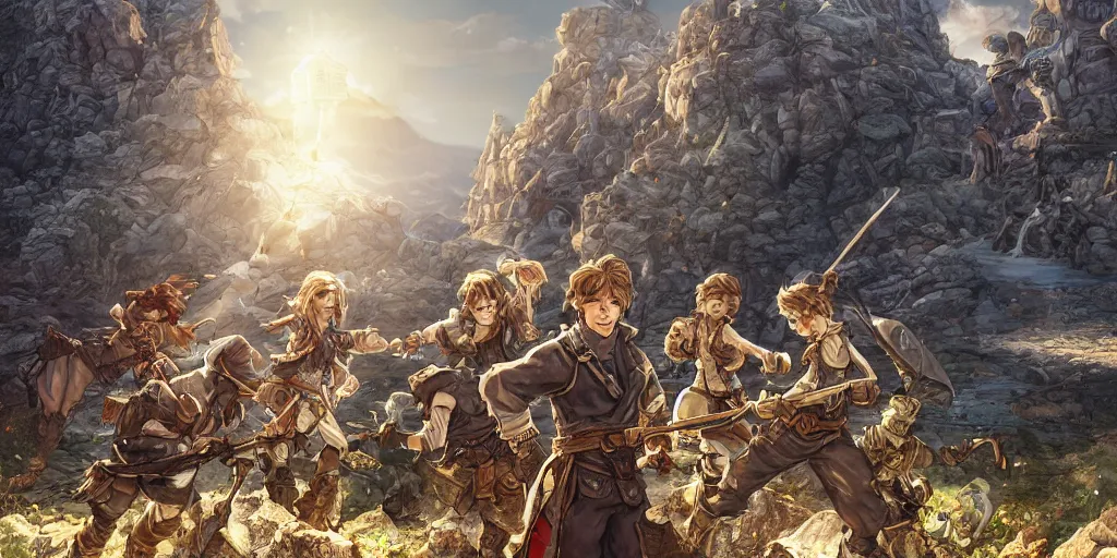 Image similar to now is the time to lift our nation from the quicksands of racial injustice to the solid rock of brotherhood. ultrafine highly detailed colorful illustration, intricate linework, sharp focus, octopath traveler, final fantasy, unreal engine highly rendered, global illumination, radiant light, intricate environment