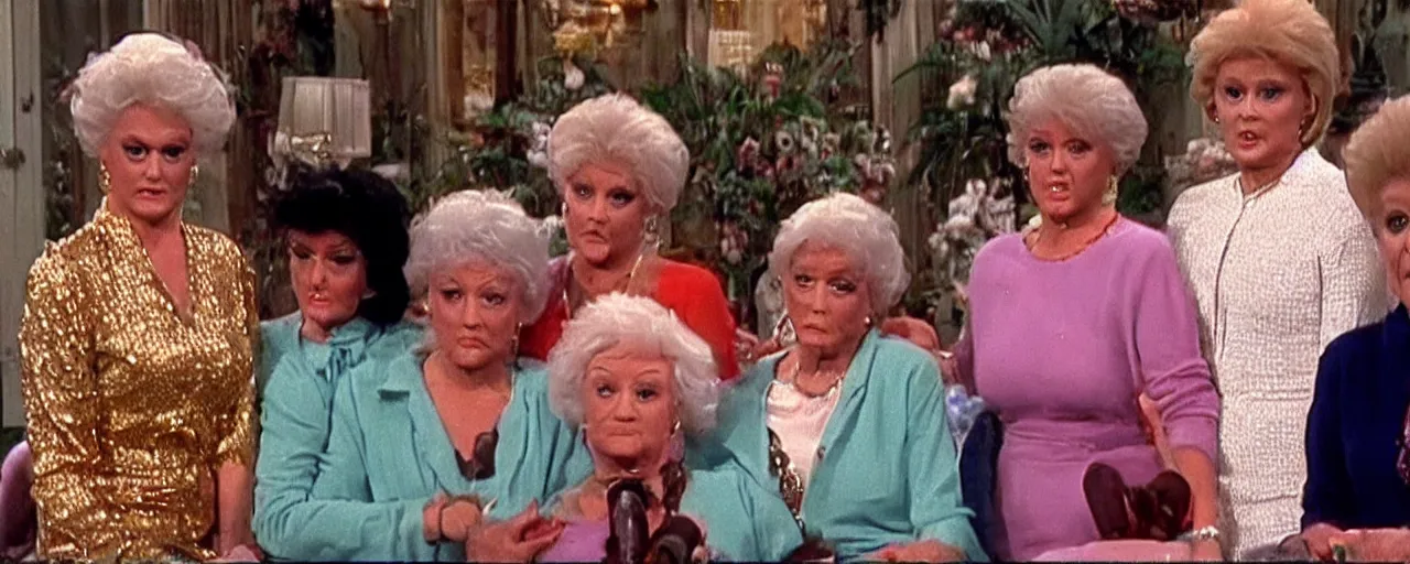 Image similar to Donald trump on The Golden Girls h.q. tv still”