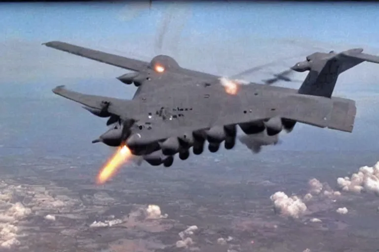 Image similar to gigachad!!!!!!!! getting nuked by a plane, ac 1 3 0 footage, government released footage