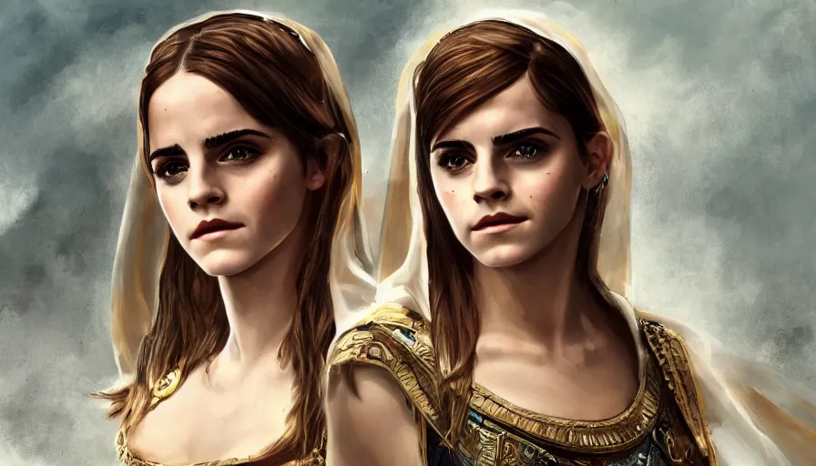 Prompt: Emma Watson is Cleopatra, hyperdetailed, artstation, cgsociety, 8k