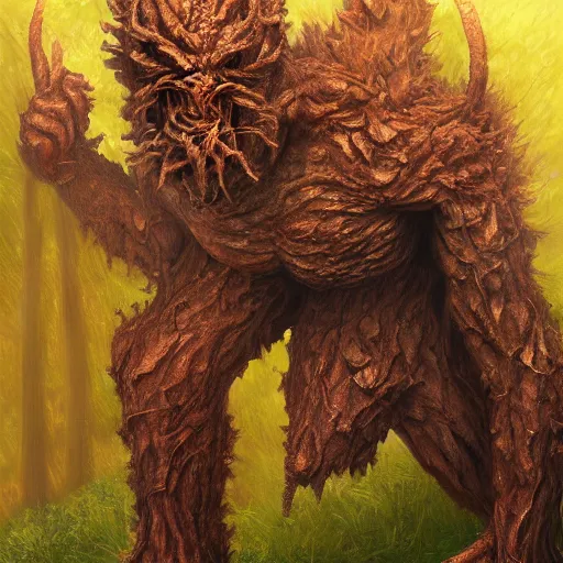 Prompt: tree monster ,8k, trending on artstation, high detail, oil painting