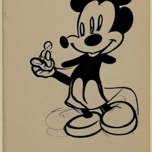 first mickey mouse drawing