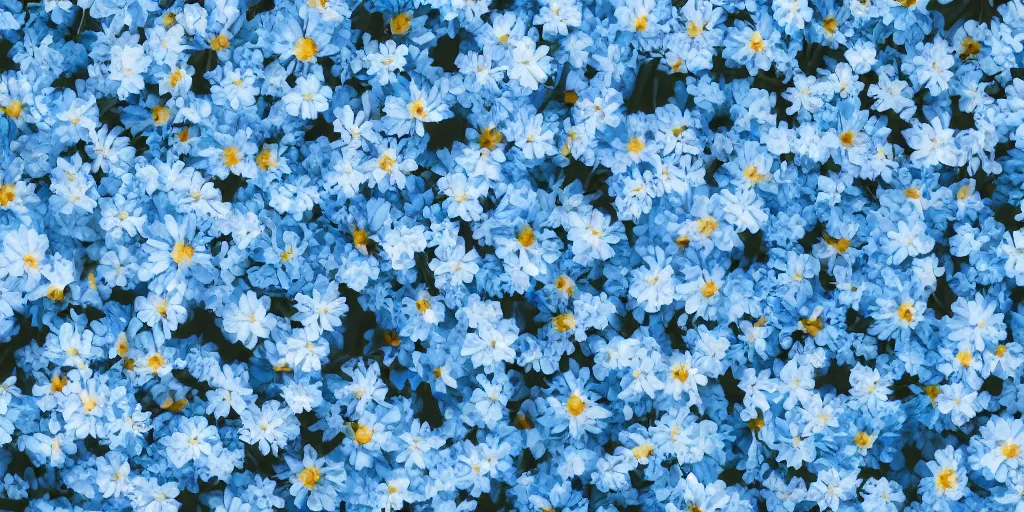 Image similar to minimalistic wallpaper of light blue flowers, minimalistic style