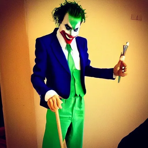 Image similar to “ the joker, teaching as a professor ”