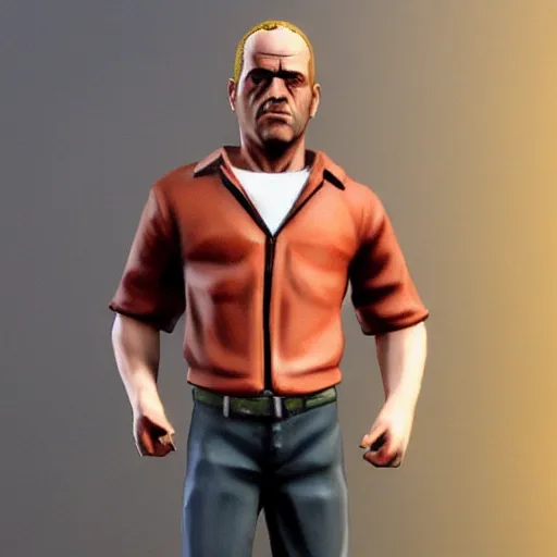 Image similar to resin model of gta character figurine.