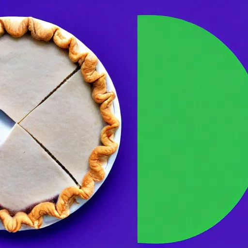 Image similar to a pie chart made of actual pie