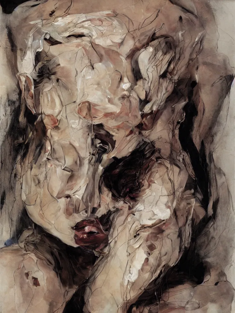 Image similar to Jenny Saville female at night moonlight skin