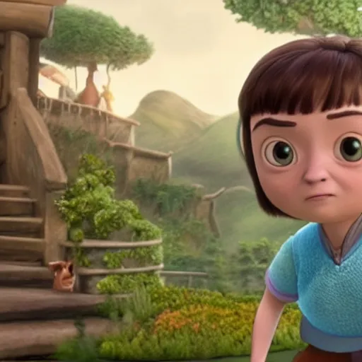 Prompt: Arya Stark as seen in Disney Pixar's Up (2009) 👀