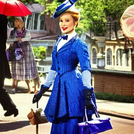 Image similar to “ kristen bell as marry poppins. ”