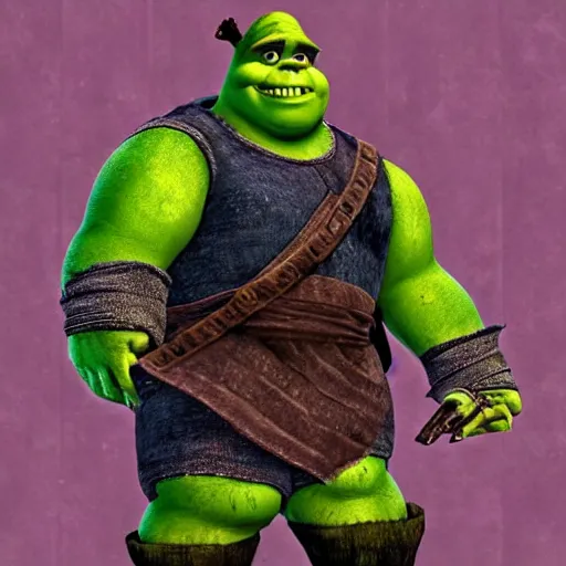 Image similar to Shrek as a Dark Souls boss