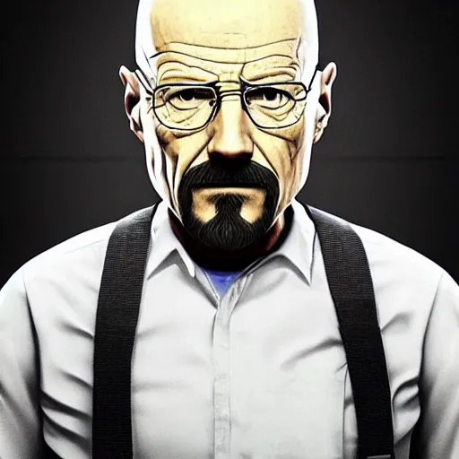 Prompt: walter white as a fortnite character