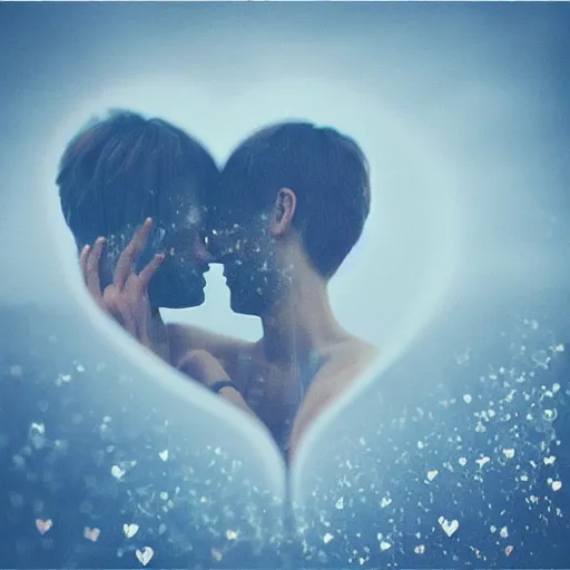 Image similar to double exposure of love, love is the most relevant theme, love is infinity, love os begin of all, 8 k resolution, artistic mode, artistic, trending on instagram, long exposure