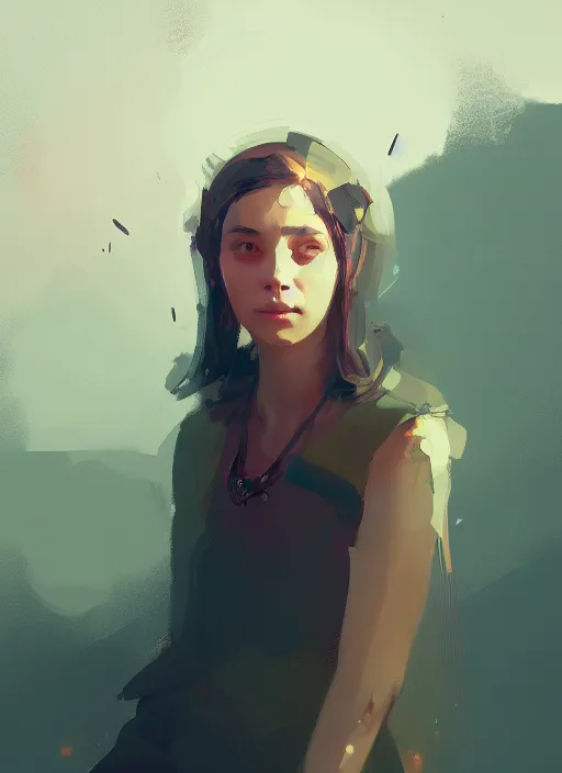 Prompt: portrait of a pretty young lady, by ismail inceoglu