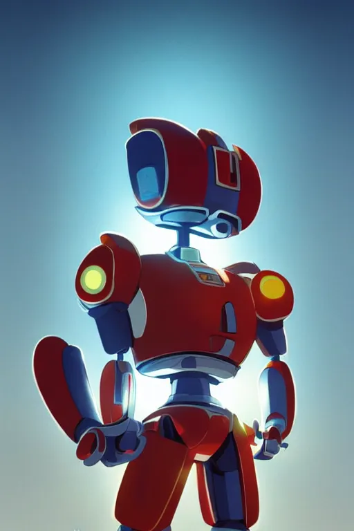 Image similar to metabots medabots medarotto medarot robot minimalist comics, behance hd by jesper ejsing, by rhads, makoto shinkai and lois van baarle, ilya kuvshinov, rossdraws global illumination ray tracing hdr radiating a glowing aura