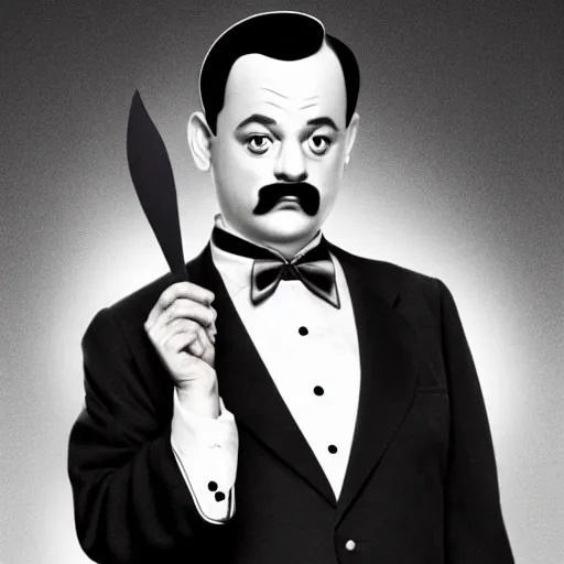 Prompt: bill murray as gomez addams in addams family