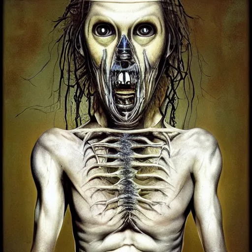 Image similar to bodyhorror portrait of leon trotskiy abomination, photo - realistic, color image, 2 k, highly detailed, by h. r. giger