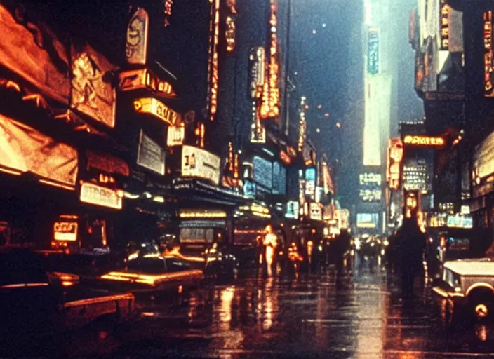 Image similar to street scene from the 1982 science fiction film Blade Runner