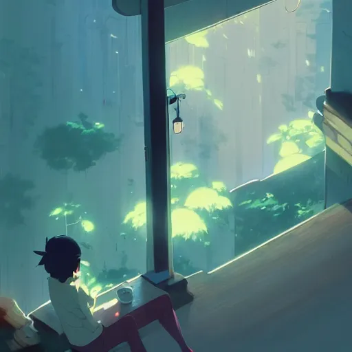 Prompt: thought i found a way, thought i found a way out, but you never go away, so i guess i gotta stay now, cory loftis, james gilleard, atey ghailan, makoto shinkai, goro fujita, studio ghibli, rim light, exquisite lighting, clear focus, very coherent, plain background